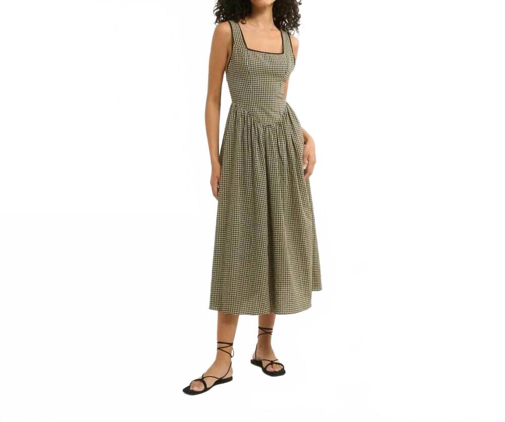 NEW RUMORED toulouse midi dress in black gingham